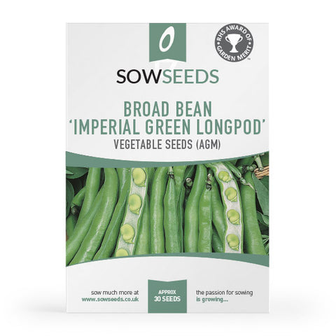Broad Bean Imperial Green Longpod Seeds (AGM)