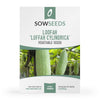 loofah luffa cylindrical vegetable seeds 