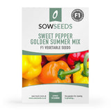 sweet pepper golden summer mix red orange yellow seeds