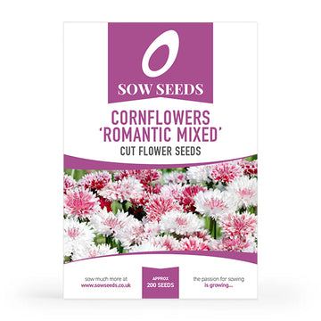 Cornflowers Romantic Mixed Cut Flower Seeds