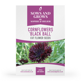 Cornflowers Black Ball Cut Flower Seeds