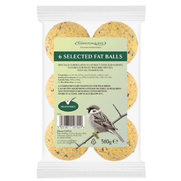 Selected Fat Balls for Wild Birds - 6 Pack