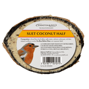 Suet Filled Coconut Halves for Wild Birds - Pack of 30