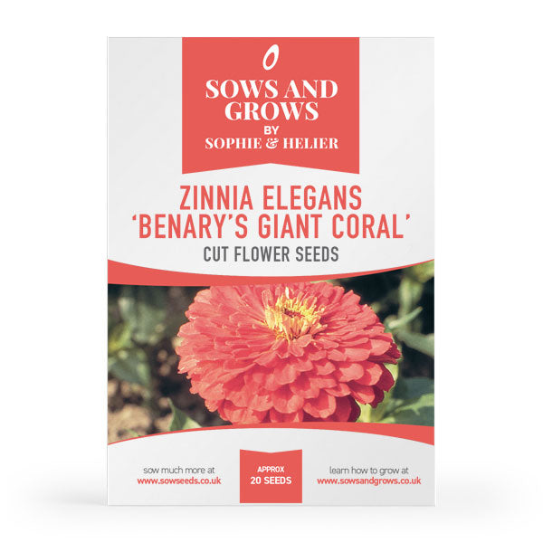 Zinnia Benary's Giant Coral Cut Flower Seeds