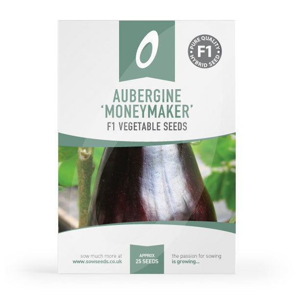 Aubergine Moneymaker F1 Seed Packet