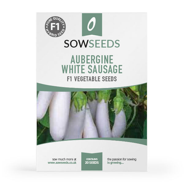 aubergine white sausage vegetable seeds