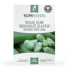 Broad Bean Aquadulce claudia vegetable Seed Packet 