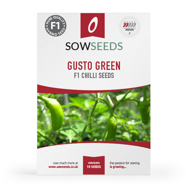 green chilli plant seeds Chilli Pepper Gusto Green F1 Seeds