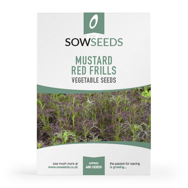 mustard red frills vegetable seeds