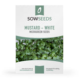 mustard white microgreens sprouting seeds