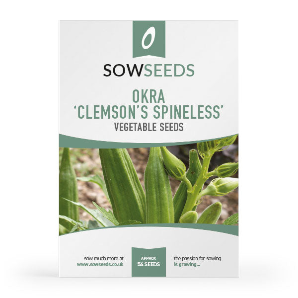 200 Clemson Spineless Okra Seeds - Heirloom, Non-GMO, Always Fresh - The Gardening World