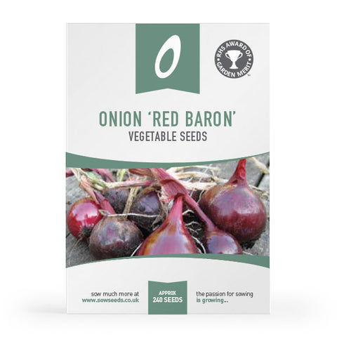 Onion Red Baron Seeds (AGM)