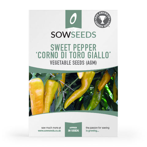 Sweet Pepper Corno dI Toro Giallo AGM Seeds