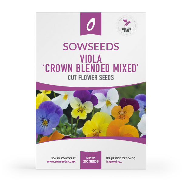 viola crown blended mixed flower seeds